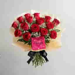 Blushing Red Rose Bundle