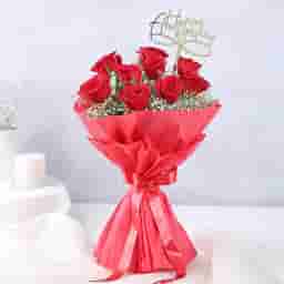 Beautiful anniversary rose bouquet delivery in Ghaziabad
