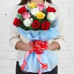 Elegant mixed rose bouquet delivery in Lucknow