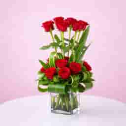 Aesthetic Red Rose Vase