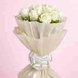 Snow White Rose Bouquet