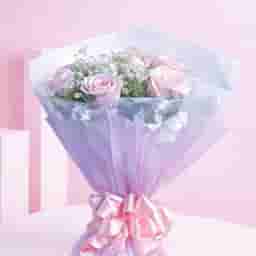 Pink Roses Bunch