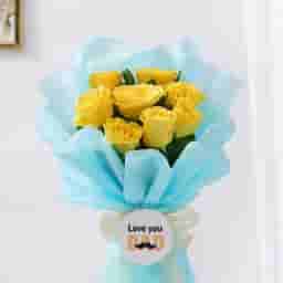Classic yellow rose bouquet delivery in Hyderabad