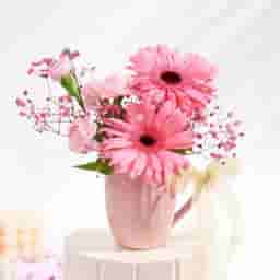 Opulent Blooms in a Ceramic Mug