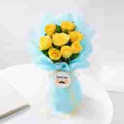 Classic yellow rose bouquet delivery in Hyderabad
