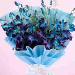 Fresh Blue Orchids Bouquet
