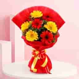 Glorious Red Yellow Gerberas