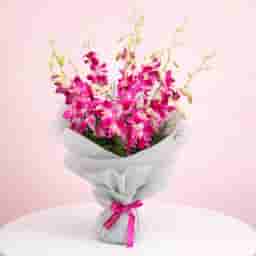 Purple Orchid Flower Bouquet Small