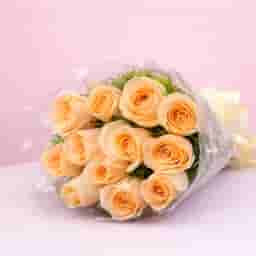 Peach Roses Bouquet