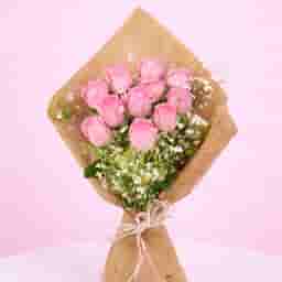 Aesthetic Pink Rose Bouquet
