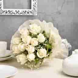 Snow White Rose Bouquet