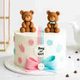 Teddy Baby Shower Theme Cake
