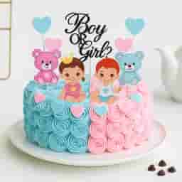 Simple Cake for Baby Shower Ceremony