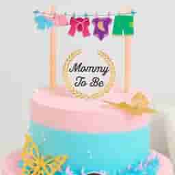 2 Tier Mom To Be Cake