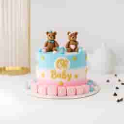 Fondant Baby Shower Cake 1Kg