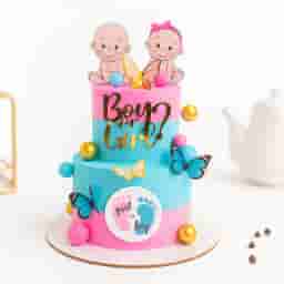 Eggless 2 Tier Baby Shower Cake
