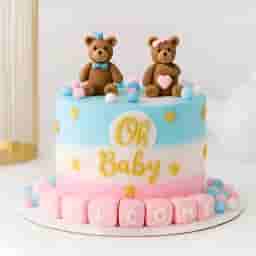Fondant Baby Shower Cake 1Kg