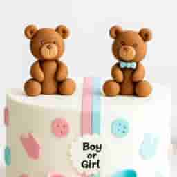 Teddy Baby Shower Theme Cake