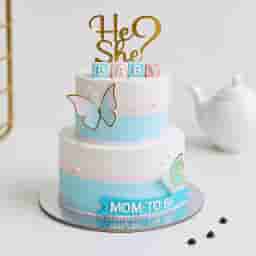 2-Tier Mom To Be Baby Shower Cake
