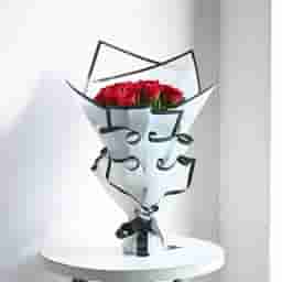 Red Roses with Cake