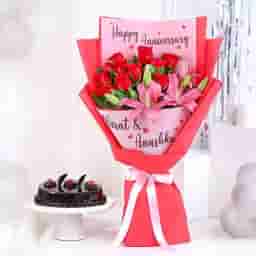 Bouquet of Charm with Cake