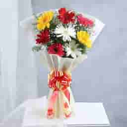 Mixed Gerberas with Butterscotch Delight