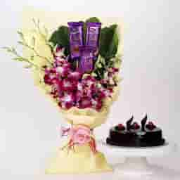 Majestic Orchid with Silky Dairy Milk