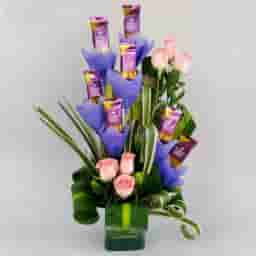 Simple Rose and Chocolate Bouquet