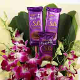 Majestic Orchid with Silky Dairy Milk