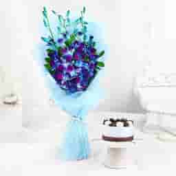 Mystic Orchid with Cake Combo