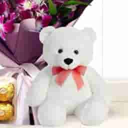 Purple Bloom with Teddy