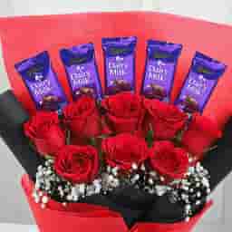 Flower and Chocolate Bouquet
