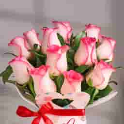 Artistic Pink Rose Bouquet Combo