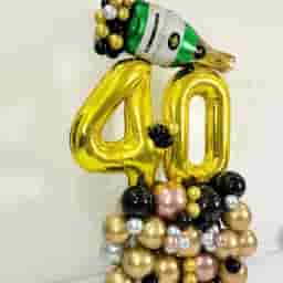 40th Birthday Balloon Bouquet