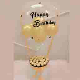 Golden Toned Customized Balloon Bouquet