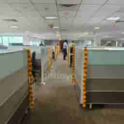 Whole Office Decoration With Garland