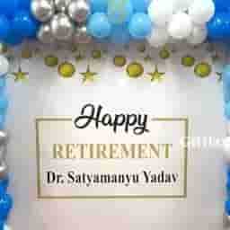 Retirement Backdrop Decoration