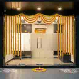Office Entrance Gate Decoration With Garland