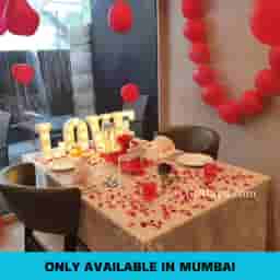 Private Candle Light Dinner Setup
