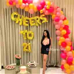 21st Balloon Arch Decoration