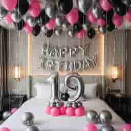 Romantic 19th Birthday Decoration for Girl