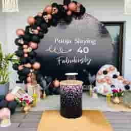 Black Theme Birthday Decoration