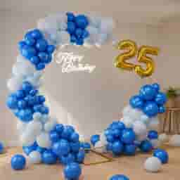 Luxury Blue Balloon Milestone Decoration