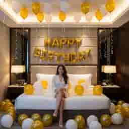 Charming Golden Birthday Decor