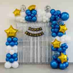 Premium Metallic Blue Balloon Decoration
