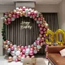 Chrome Balloon Ring Decoration