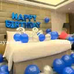 Blue Silver Birthday Decoration