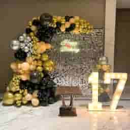 Silver Sequence Decoration for Birthday