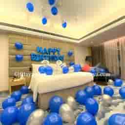 Blue Silver Birthday Decoration