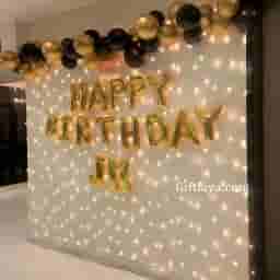 Simple Light Birthday Decoration at Home